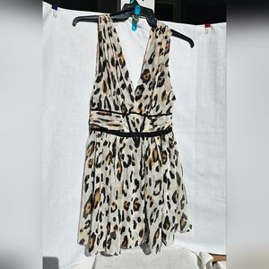 Victoria's Secret Animal Print Dress with Black/Gold Accents Sz S See Pictures